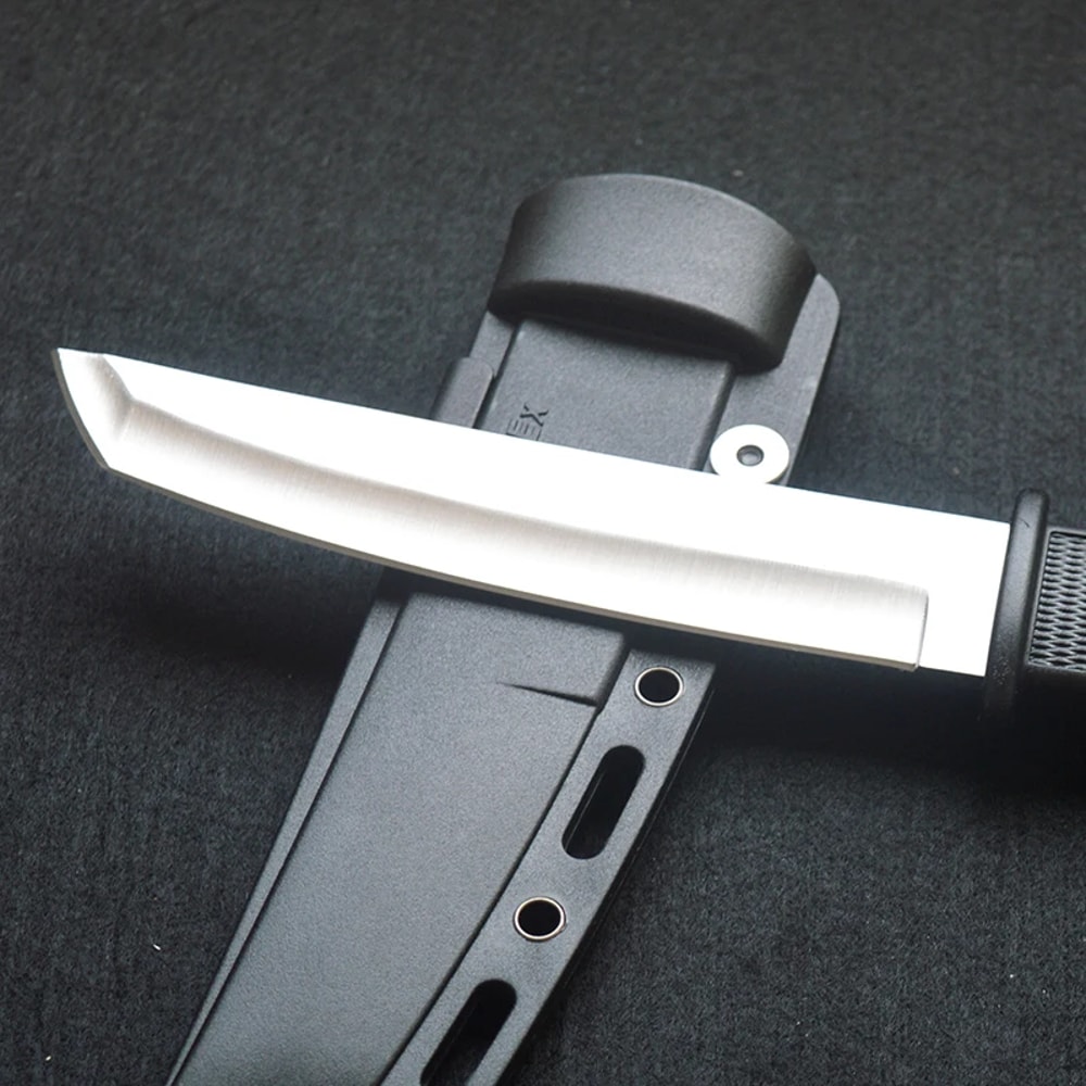 Portable Survival Knife Fixed Blade, ABS Handle, Camping EDC Multitool for Self-defense