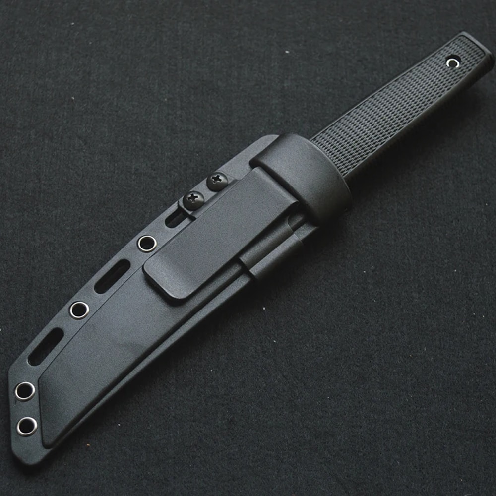 Portable Survival Knife Fixed Blade, ABS Handle, Camping EDC Multitool for Self-defense