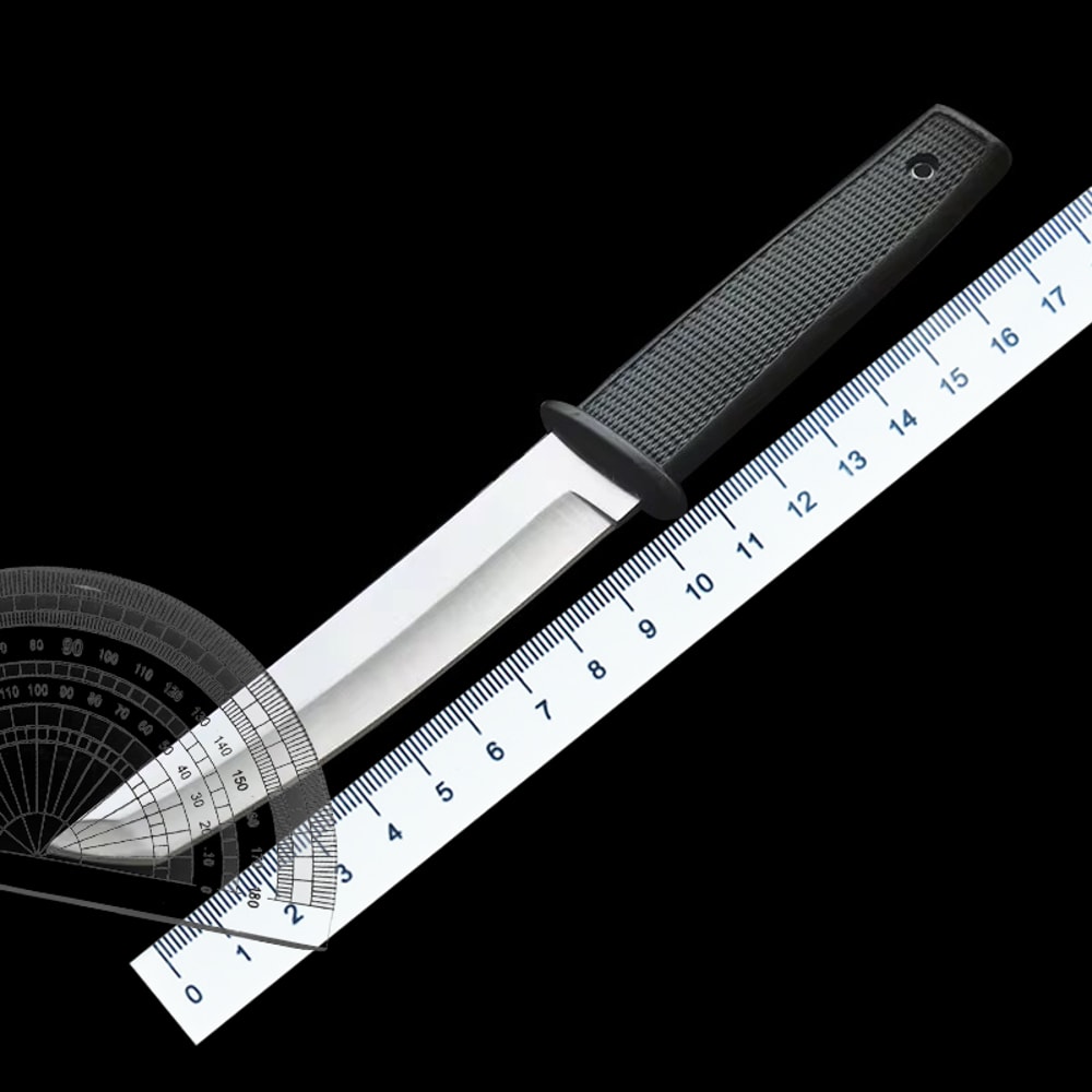 Portable Survival Knife Fixed Blade, ABS Handle, Camping EDC Multitool for Self-defense