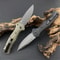 Folding Tactical Knife with Plain Drop Point Blade Grivory Handle for Camping, Hunting & Self-Defense