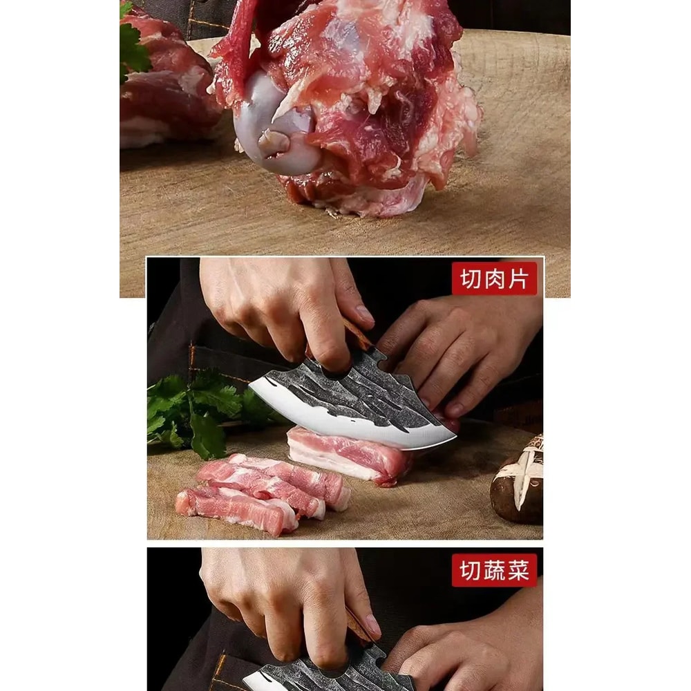 HandForged Meat Cutting Knife Professional Butcher Knife For Outdoor Slaughtering And Meat Preparat 1