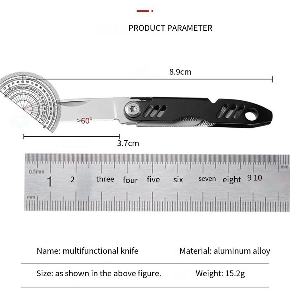 Portable MultiTool Keychain Mobile Phone Card Pickup Needle Bottle Opener Folding Knife 5