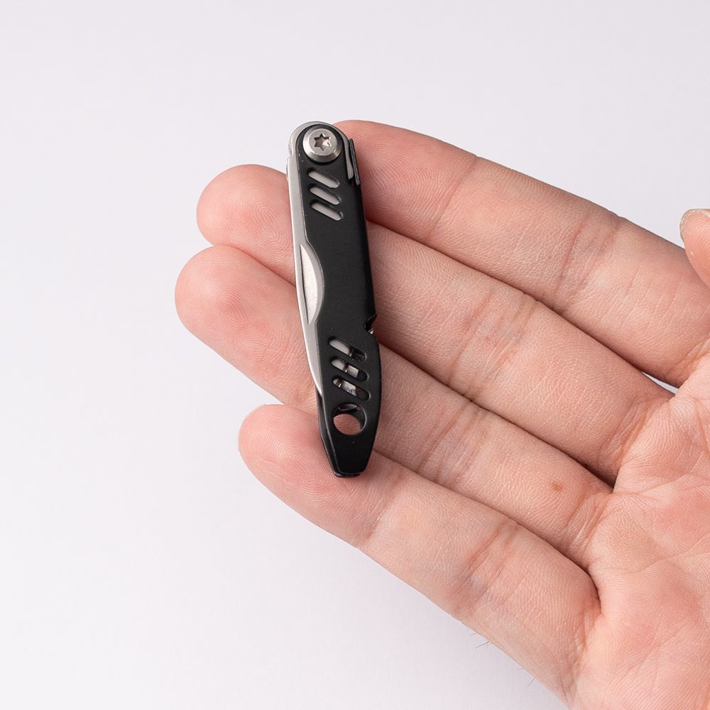 Portable MultiTool Keychain Mobile Phone Card Pickup Needle Bottle Opener Folding Knife 4