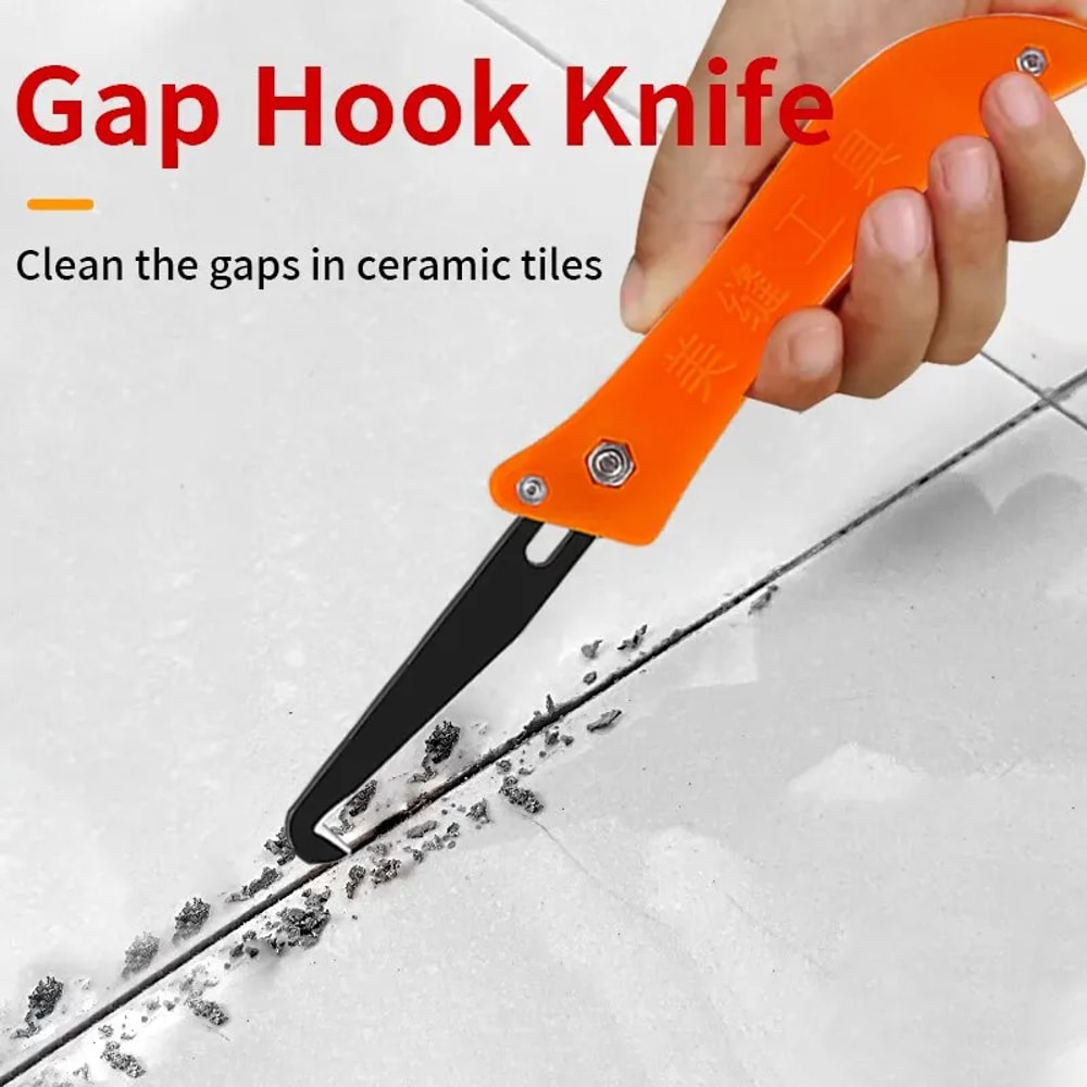 Ceramic Tile Repair Mortar Cleaning Tool Professional Gap Hook Knife For Floor Tile Dust Removal 2