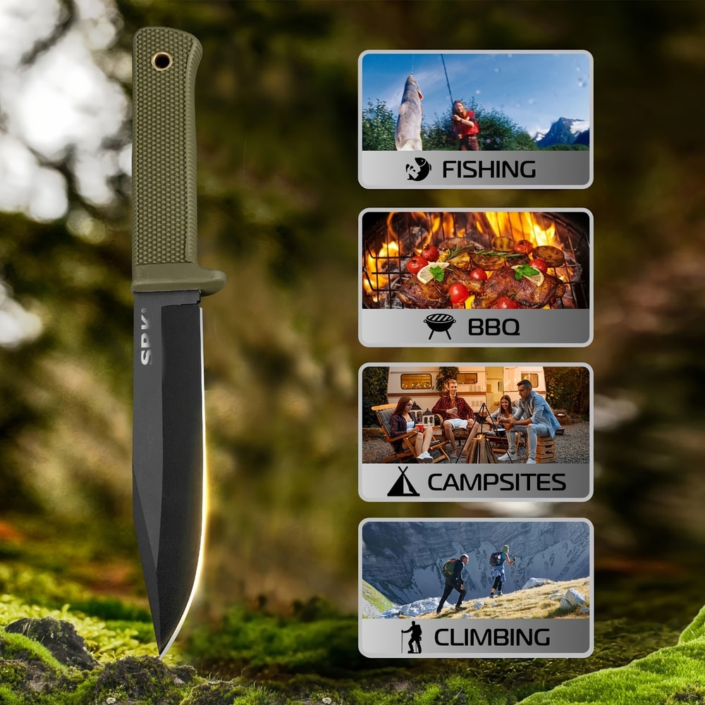 Durable Survival Knife For Outdoor Adventures High Hardness Tactical SelfDefense PathClearing Blad 3