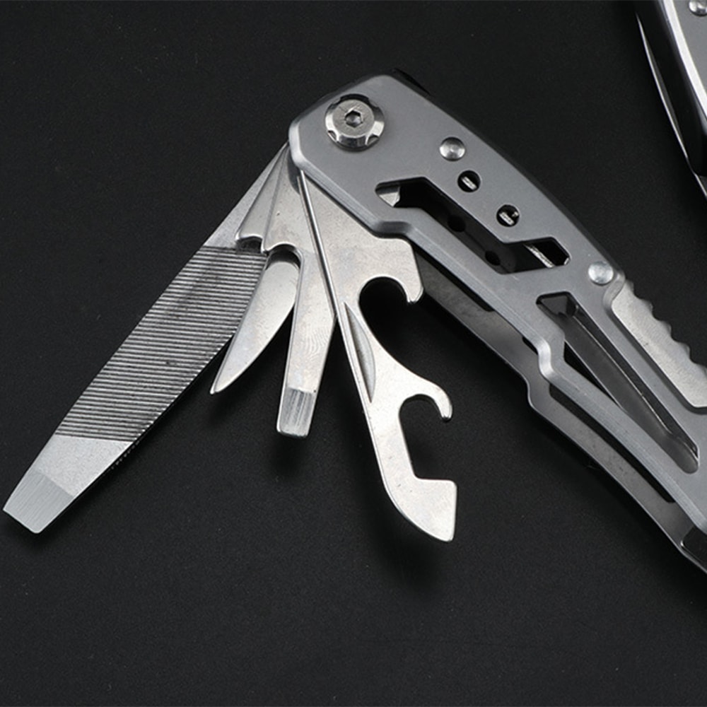 Multifunctional Stainless Steel Outdoor Survival Tool Folding Knife, Pliers & More