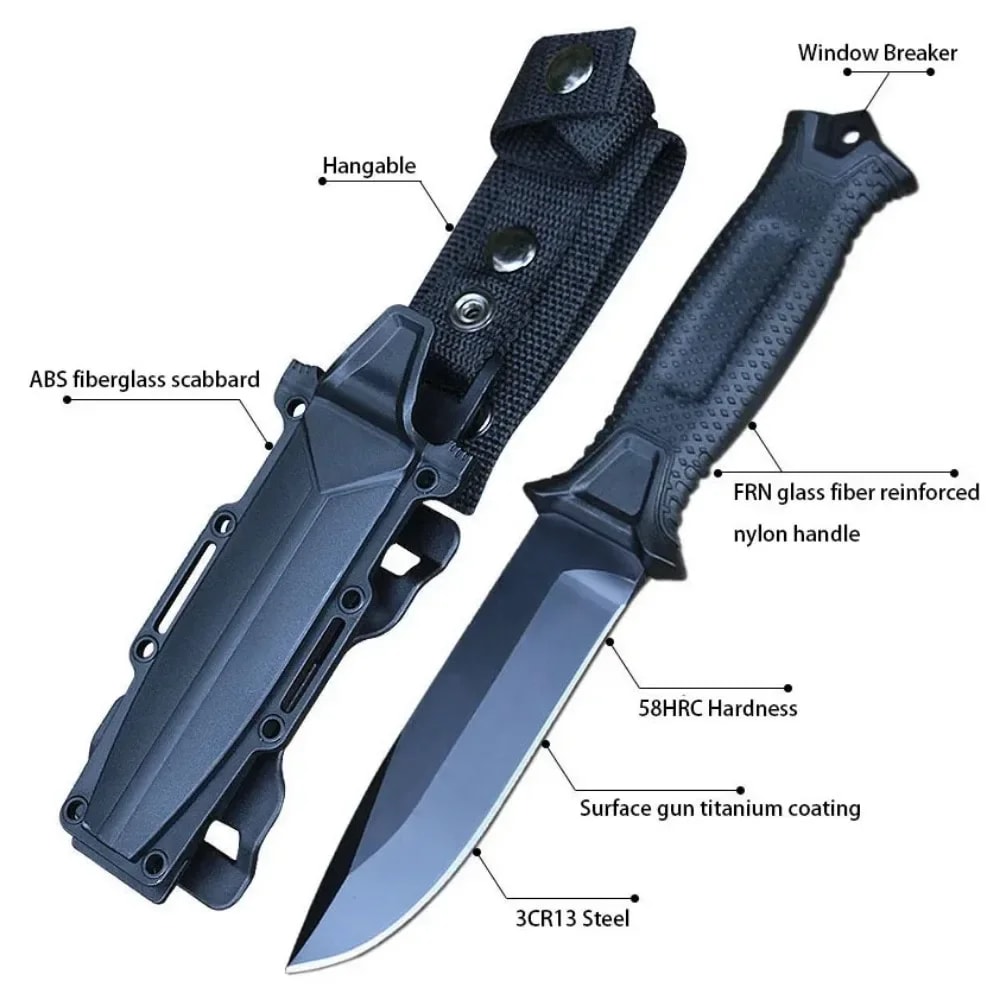 Outdoor Tactical Stainless Steel Pocket Knife for Men Camping & Self-Defense Tool