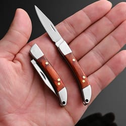 mini folding knife portable keychain knife for camping, survival & everyday carry