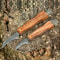 Multi-Use Stainless Steel Folding Knife with Wooden Handle, Sharp EDC Tool for Hunting & Survival