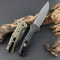 Folding Pocket Knife with Drop Point Blade Tactical Grivory Handle for Hunting, Camping & Self-Defense
