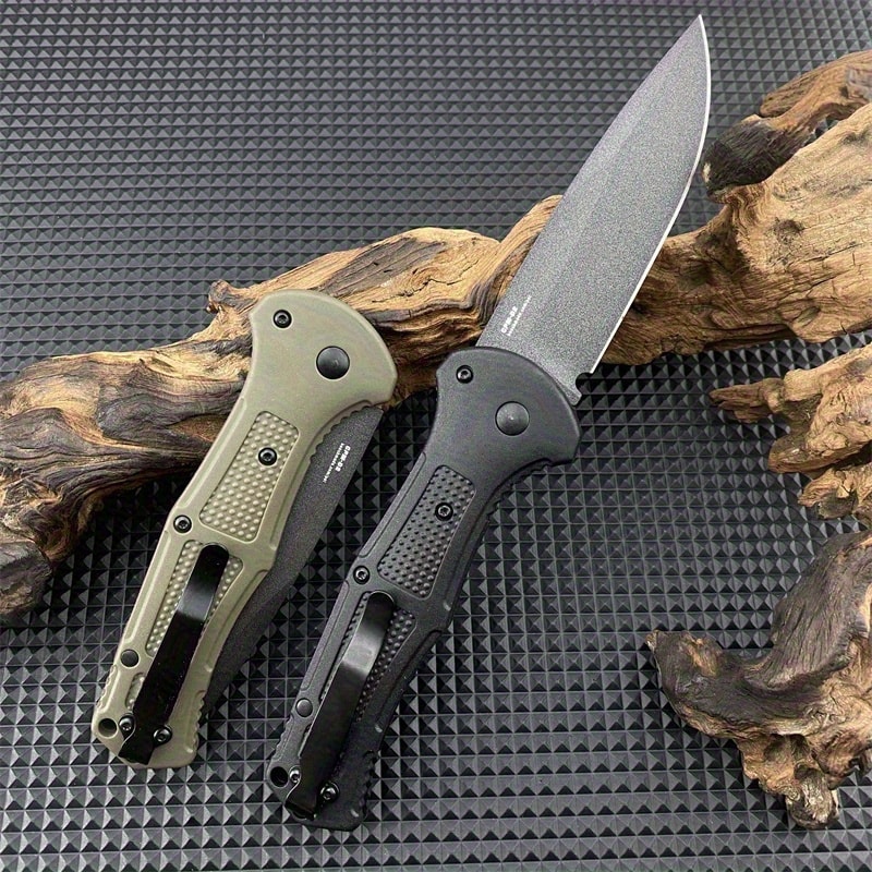 Folding Pocket Knife with Drop Point Blade Tactical Grivory Handle for Hunting, Camping & Self-Defense