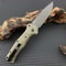 Folding Pocket Knife with Drop Point Blade Tactical Grivory Handle for Hunting, Camping & Self-Defense
