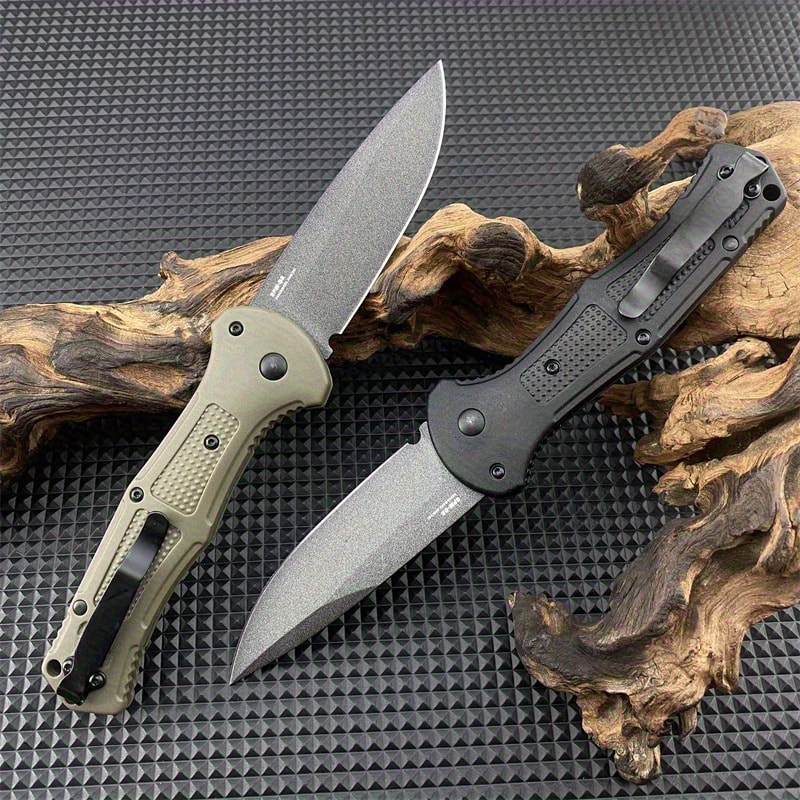 Folding Pocket Knife with Drop Point Blade Tactical Grivory Handle for Hunting, Camping & Self-Defense