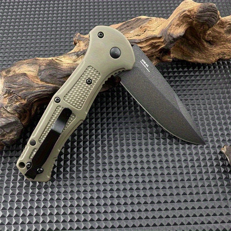 Folding Pocket Knife with Drop Point Blade Tactical Grivory Handle for Hunting, Camping & Self-Defense