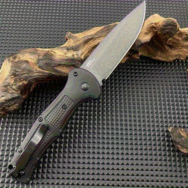 Folding Pocket Knife with Drop Point Blade Tactical Grivory Handle for Hunting, Camping & Self-Defense