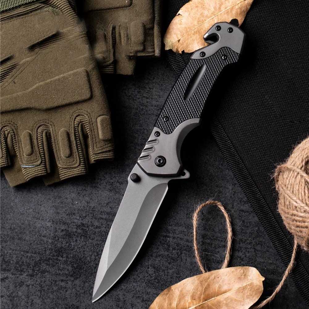 Heavy-Duty Tactical Folding Knife for Men EDC Multitool, Self Defense & Outdoor Survival Knife