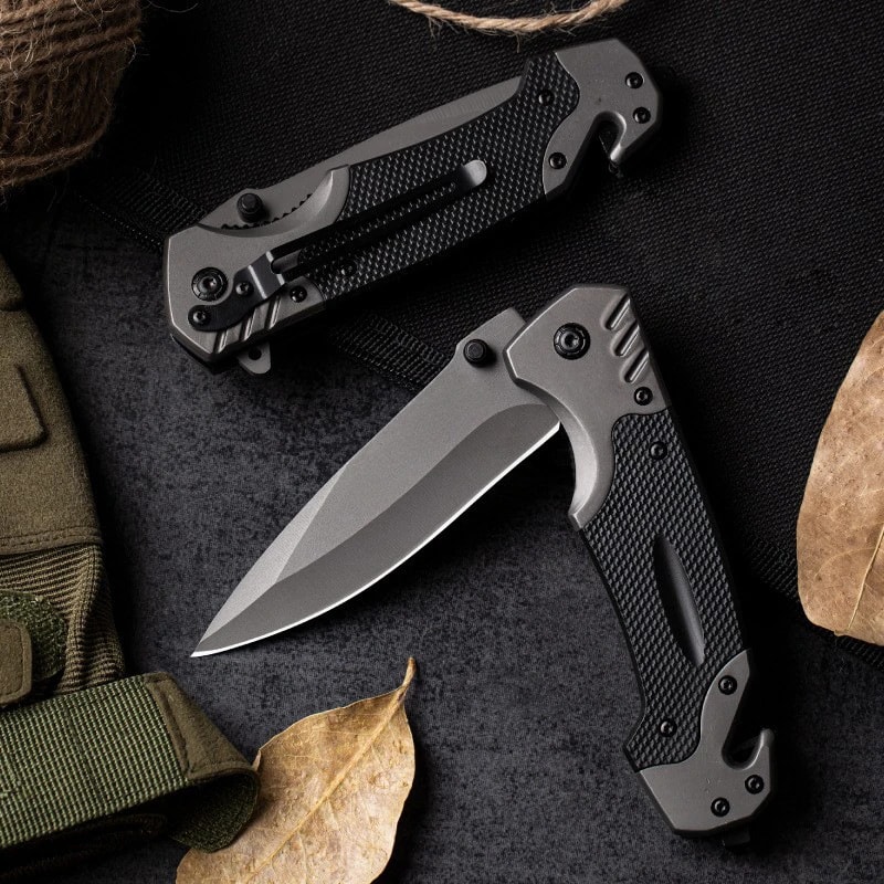Heavy-Duty Tactical Folding Knife for Men EDC Multitool, Self Defense & Outdoor Survival Knife