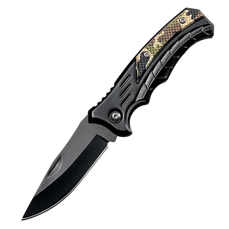 Folding Stainless Steel Fishing Knife Portable PP Handle for Camping & Meat Cutting