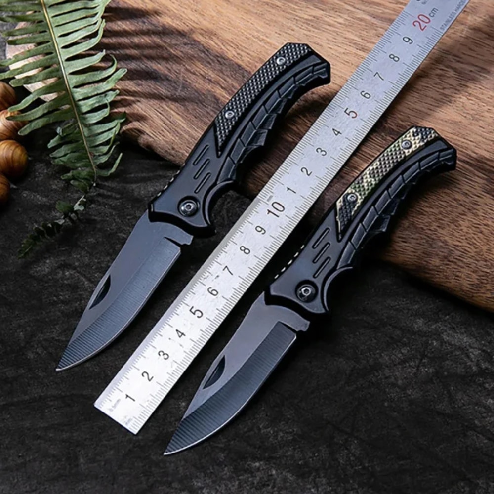 Folding Stainless Steel Fishing Knife Portable PP Handle for Camping & Meat Cutting