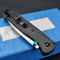 Mini Tactical Folding Knife with Carbon Fiber Handle Compact Survival Pocket Knife for Outdoor Defense and Everyday