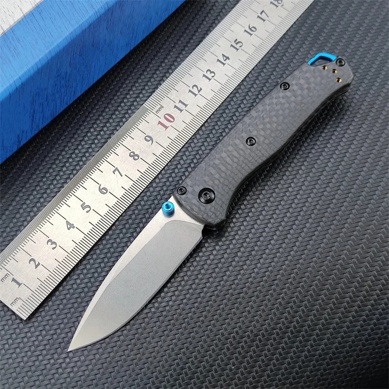 Mini Tactical Folding Knife with Carbon Fiber Handle Compact Survival Pocket Knife for Outdoor Defense and Everyday
