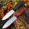 Brother Bushcraft Fixed Blade Hunting Knife with Micarta Grips Sharp Stone Wash Finish for Outdoor Adventures