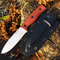 Brother Bushcraft Fixed Blade Hunting Knife with Micarta Grips Sharp Stone Wash Finish for Outdoor Adventures