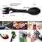 Outdoor Survival Kit MultiFunctional Camping EDC Tool With Fork Knife Spoon Bottle Opener 2