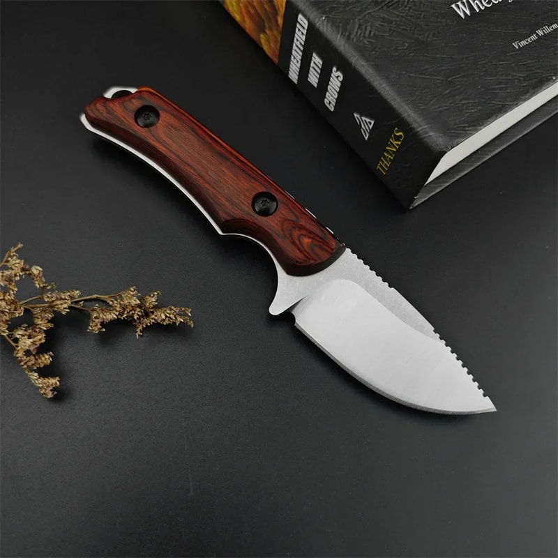 Fixed Blade Tactical Knife Durable Outdoor Camping EDC Tool with Sheath