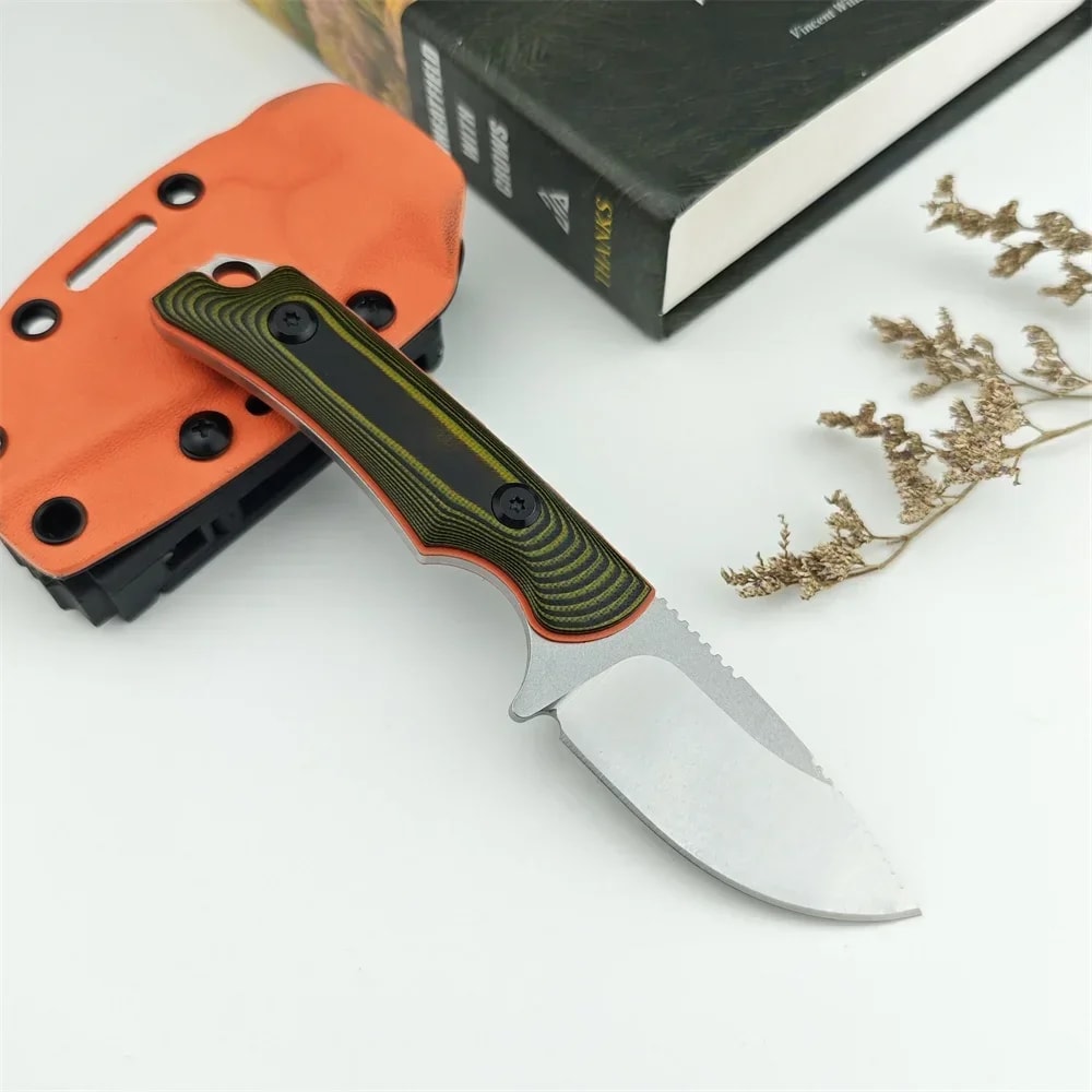 Fixed Blade Tactical Knife Durable Outdoor Camping EDC Tool with Sheath