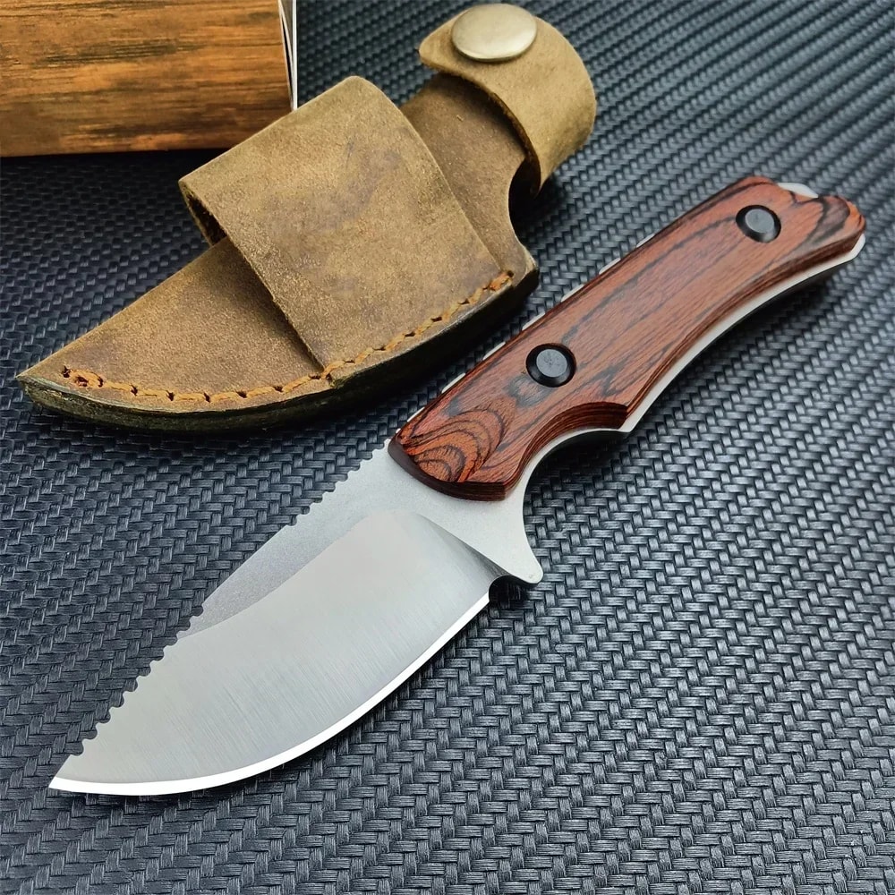 Fixed Blade Tactical Knife Durable Outdoor Camping EDC Tool with Sheath