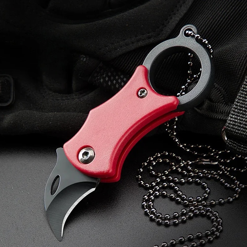 Mini Folding Pocket Knife Portable Outdoor Gear with Keychain, Ideal for Camping & Food Prep