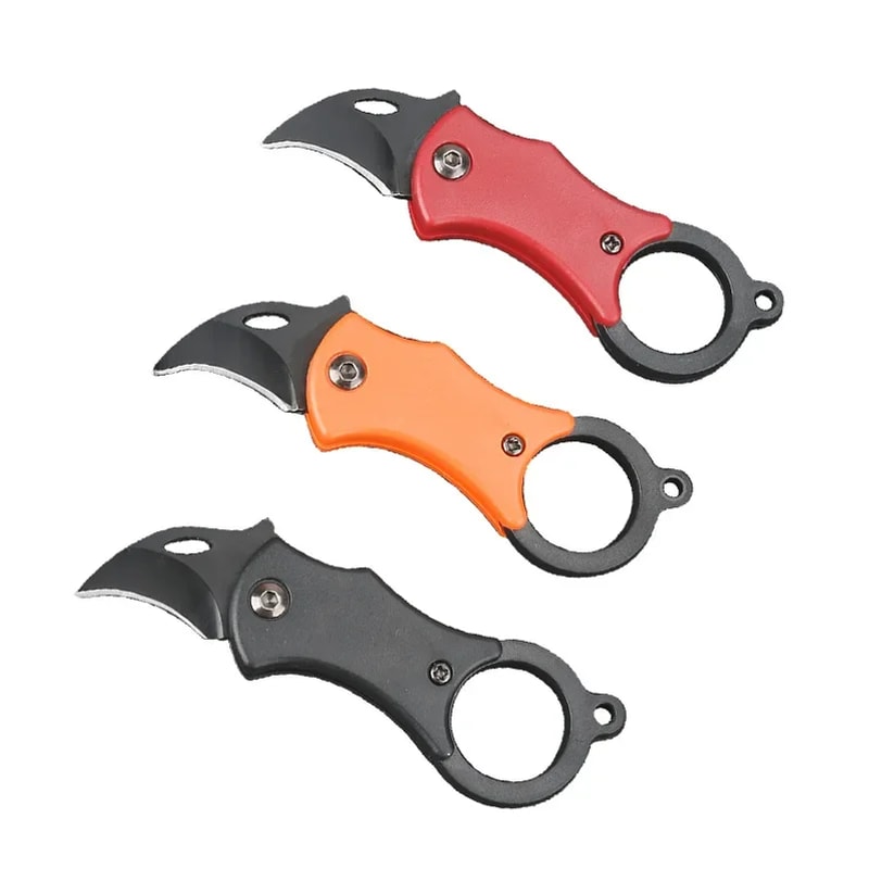 Mini Folding Pocket Knife Portable Outdoor Gear with Keychain, Ideal for Camping & Food Prep
