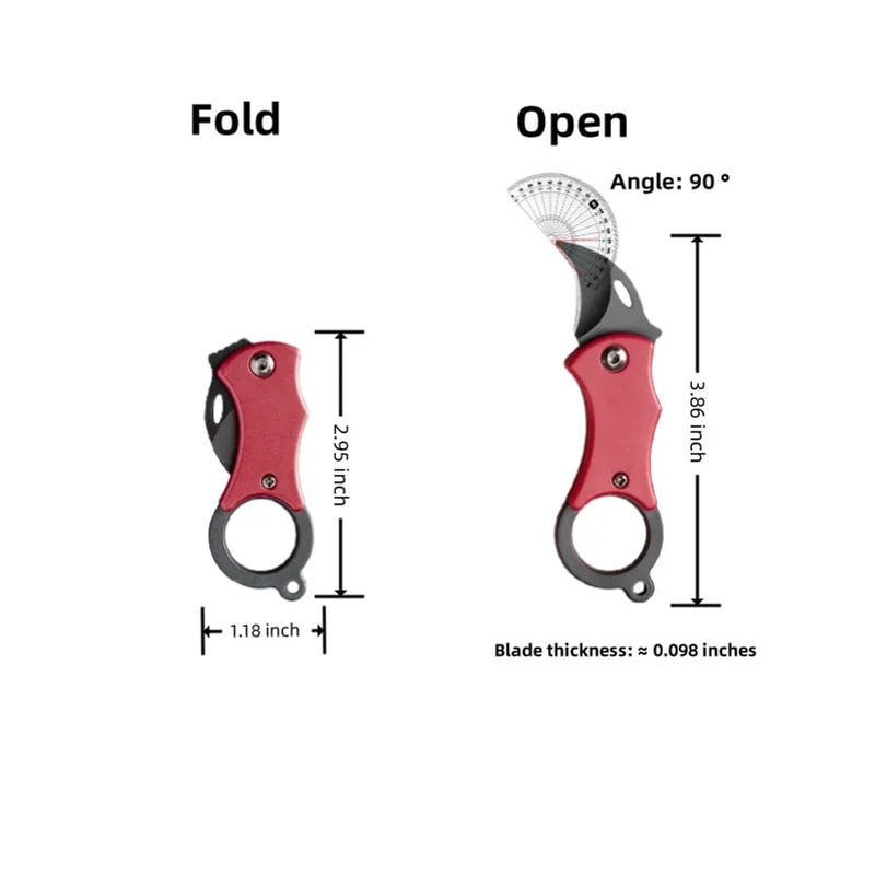 Mini Folding Pocket Knife Portable Outdoor Gear with Keychain, Ideal for Camping & Food Prep