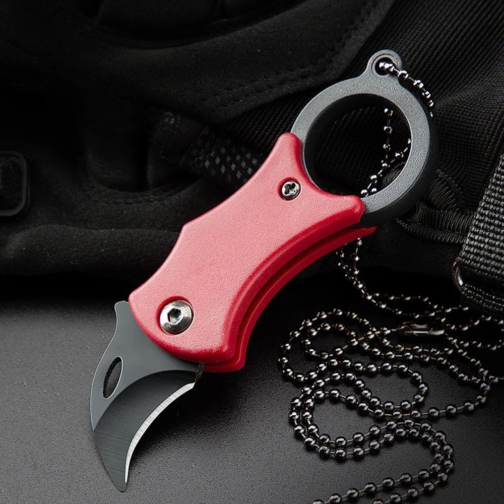 Mini Folding Pocket Knife Portable Outdoor Gear with Keychain, Ideal for Camping & Food Prep