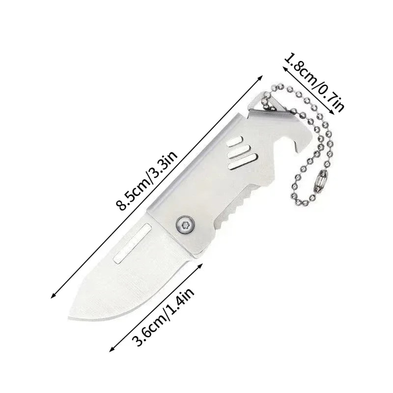 Mini Folding Pocket Knife Portable Camping SelfDefense Tool With Keychain Pendant 1