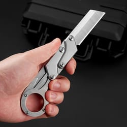 creative outdoor folding knife full steel blade for bbq, camping, mountaineering, survival