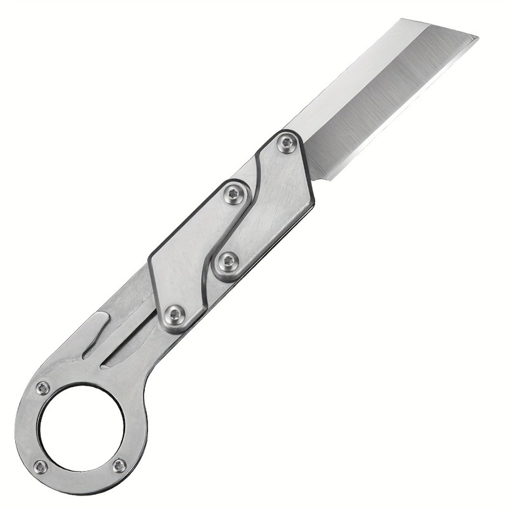 Creative Outdoor Folding Knife Full Steel Blade for BBQ, Camping, Mountaineering, Survival