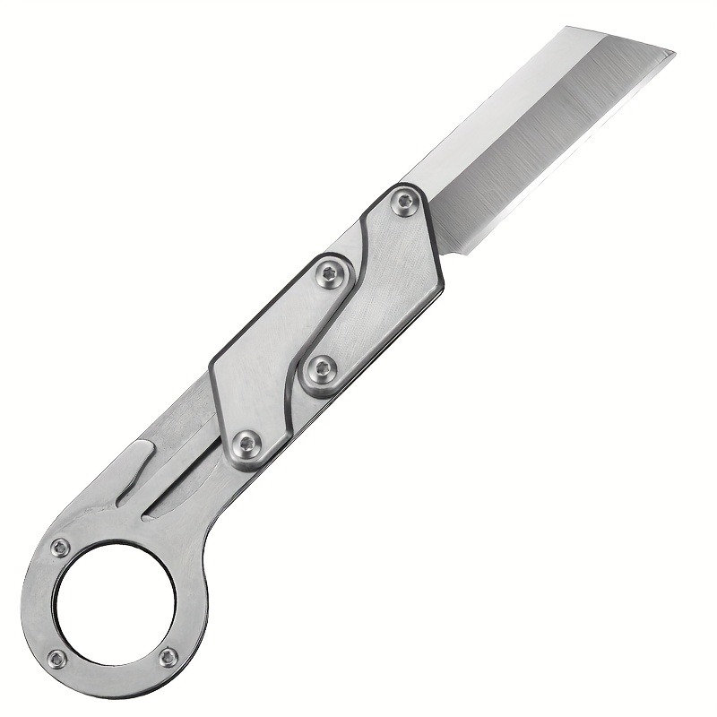 Creative Outdoor Folding Knife Full Steel Blade for BBQ, Camping, Mountaineering, Survival