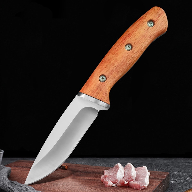 Handmade Stainless Steel Boning Knife Sharp Kitchen Knife For Meat Fruit And Barbecue 0