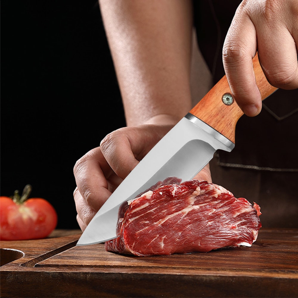 Handmade Stainless Steel Boning Knife Sharp Kitchen Knife For Meat Fruit And Barbecue 3