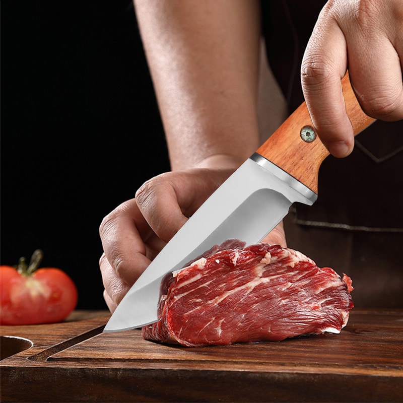 Handmade Stainless Steel Boning Knife Sharp Kitchen Knife For Meat Fruit And Barbecue 3