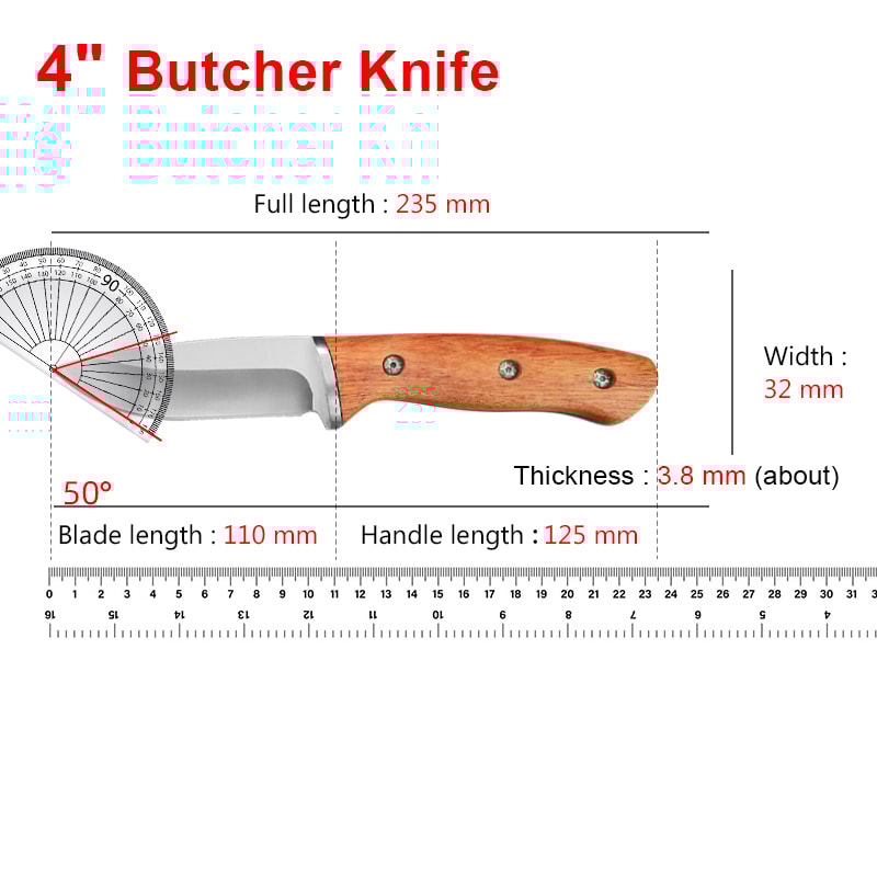 Handmade Stainless Steel Boning Knife Sharp Kitchen Knife For Meat Fruit And Barbecue 5