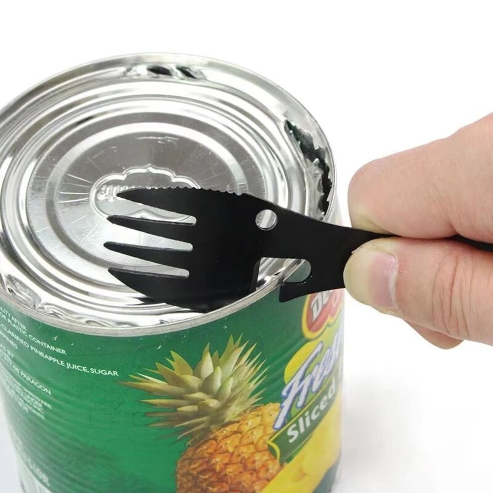 Multifunctional Camping Survival Tool Set Knife, Spork, Whistle & More