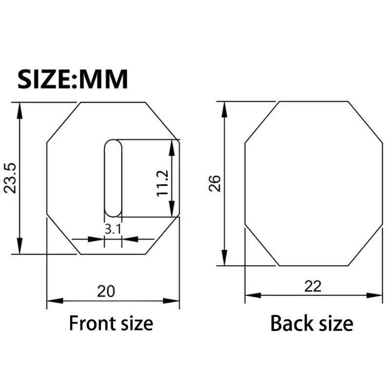 Olive Wood Ebony Octagonal Knife Handle For DIY Kitchen Knives 2