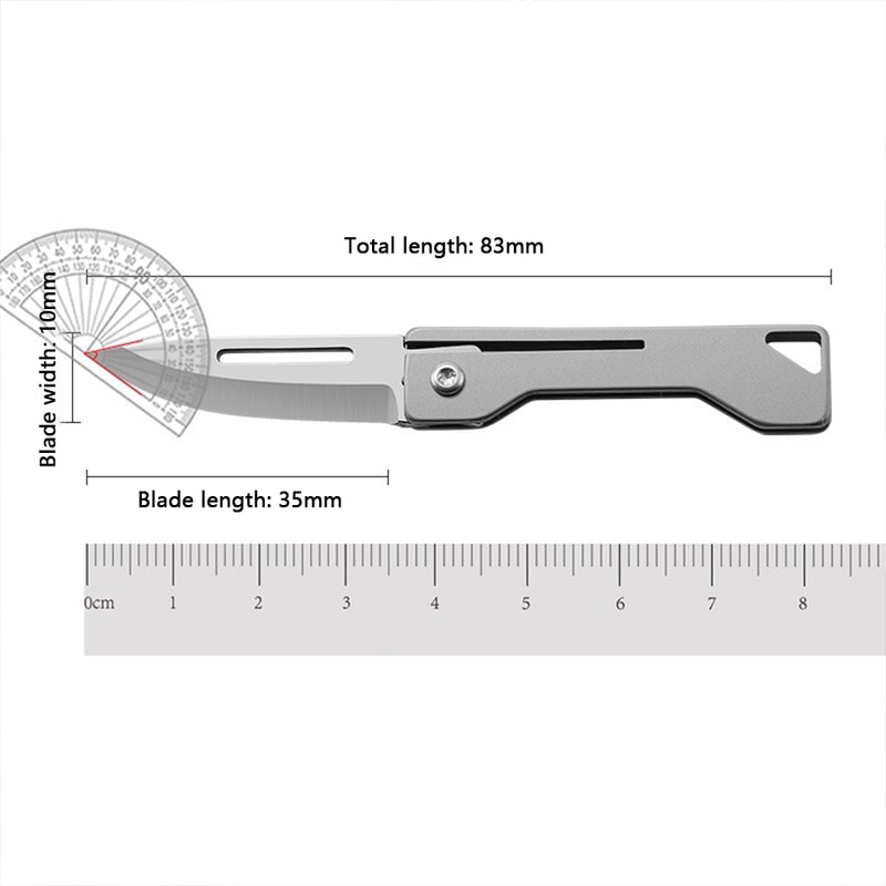 Titanium Folding Utility Knife Portable Mini Pocket Tool For Outdoor Use Box Opening 5