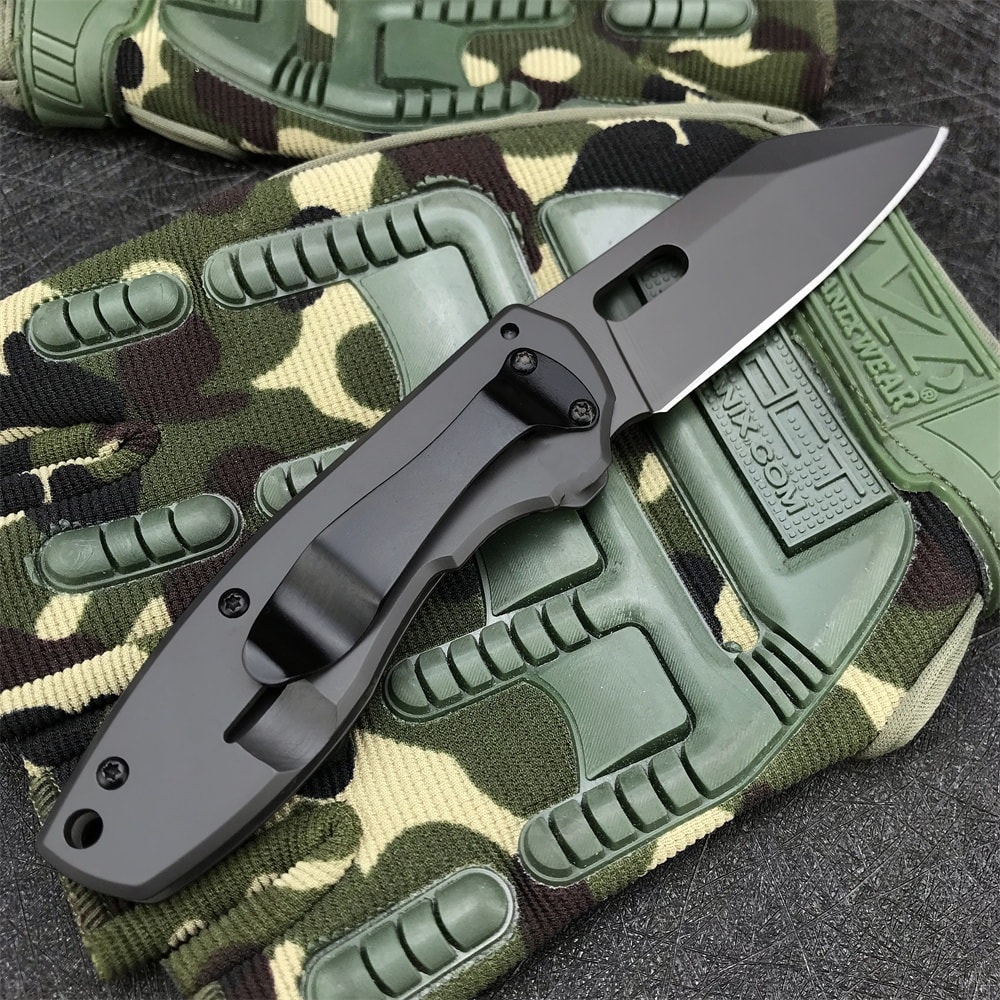 Heavy-Duty Outdoor Pocket Knife with All-Steel Handle Survival Camping & Hunting Tool