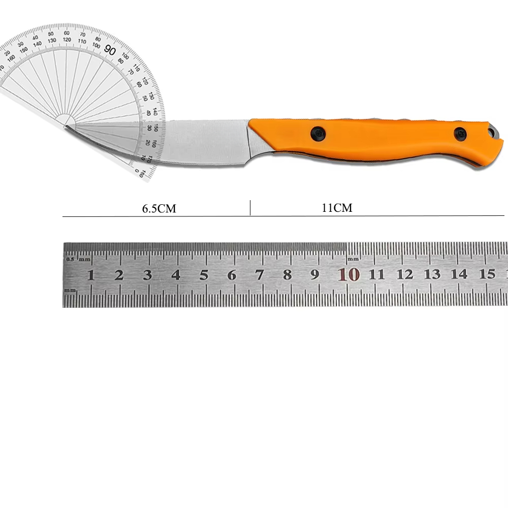 Portable Fixed Blade EDC Knife for Camping, Hiking, and Outdoor Rescue Durable Santoprene Handle