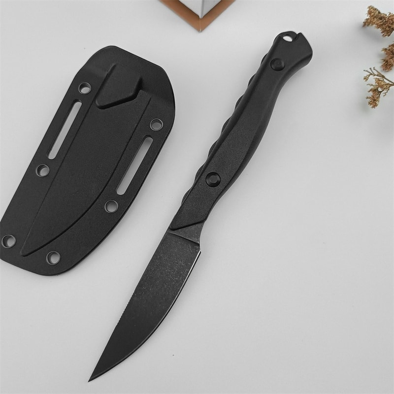 Portable Fixed Blade EDC Knife for Camping, Hiking, and Outdoor Rescue Durable Santoprene Handle