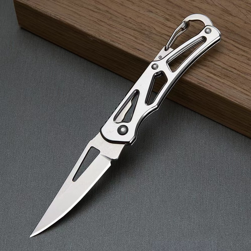Stainless Steel Folding Fruit Knife with Non-slip Handle Ideal for Outdoor and Kitchen Use